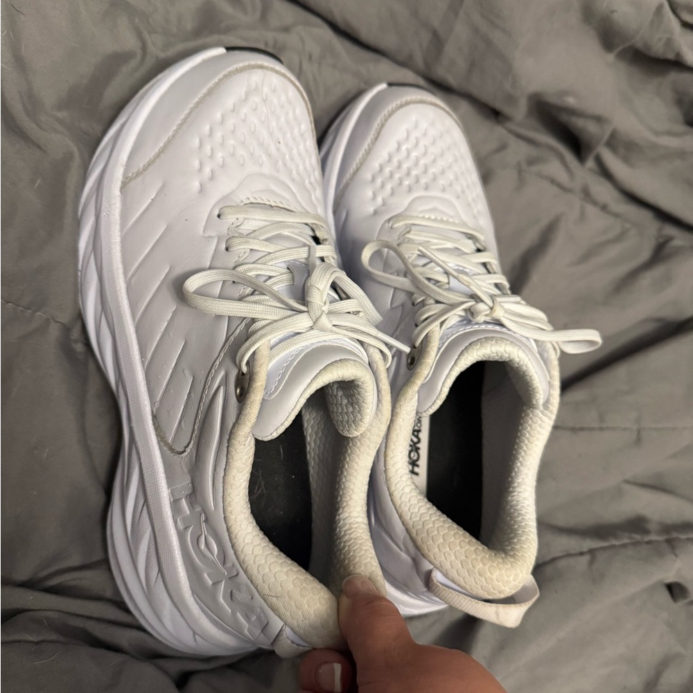Hoka All-White Running Shoes